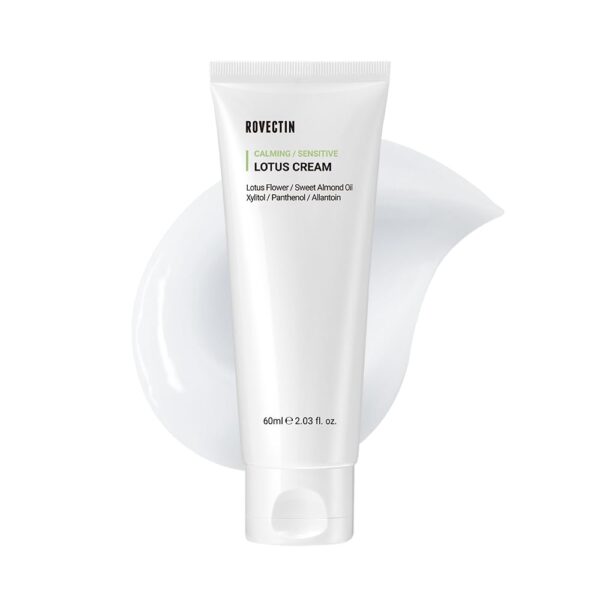 ROVECTIN Calming Lotus Water Cream - Lightweight Moisturizer Face Cream for Oily